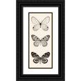 thumbnail image 1 of Van Swearingen, Debra 10x18 Black Ornate Wood Framed with Double Matting Museum Art Print Titled - Butterfly BW Panel II, 1 of 4