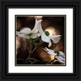 thumbnail image 1 of Van Swearingen, Debra 26x26 Black Ornate Wood Framed with Double Matting Museum Art Print Titled - White Dogwood I, 1 of 4