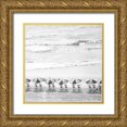 thumbnail image 1 of Van Swearingen, Debra 26x26 Gold Ornate Wood Framed with Double Matting Museum Art Print Titled - A Day At The Beach BW Crop, 1 of 4