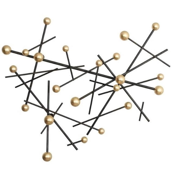 Van Teal 634895 37 in. Cross Roads - Wall Fixture, Black & Gold
