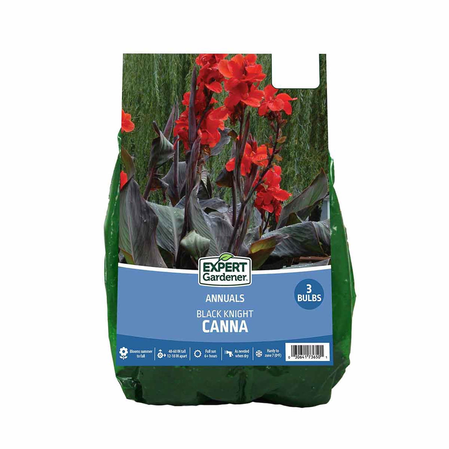 Expert Gardener Canna Black Knight Dormant Bulbs Set of 3 Full Sun Red Annual