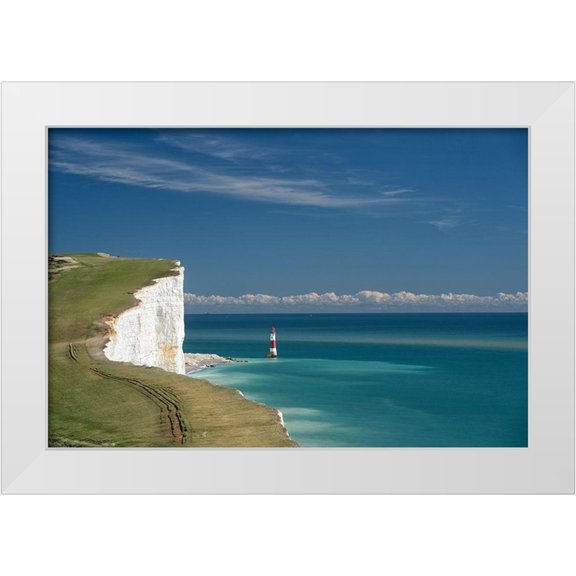 Van de Goor, Lars 14x11 White Modern Wood Framed Museum Art Print Titled - Beachy Head Lighthouse