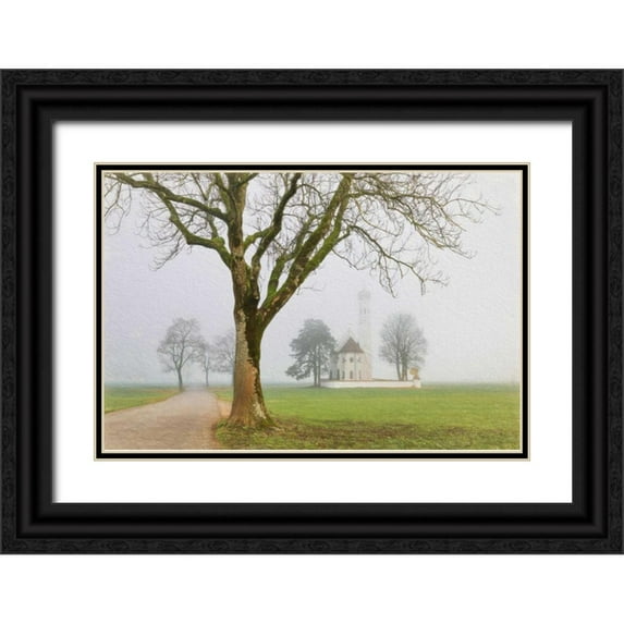 Van de Goor, Lars 18x13 Black Ornate Wood Framed with Double Matting Museum Art Print Titled - Pilgrimage Church of St. Coloman
