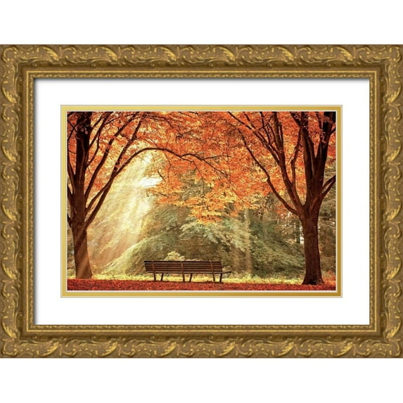 Van de Goor, Lars 24x17 Gold Ornate Wood Framed with Double Matting Museum Art Print Titled - Sun Never Set