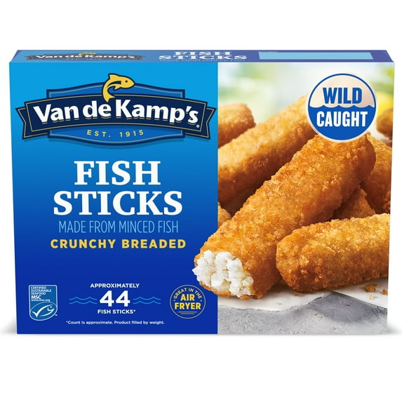 Van de Kamp's Crunchy Breaded Fish Sticks, Made With Fish 24.6 oz 44-Ct (frozen)