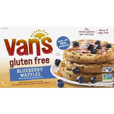 Van's Frozen Waffle Gluten Free Blueberry 9oz