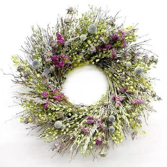 VanCortlandt Farms Natural Dried Flower Handmade Hummingbird Garden Wreath