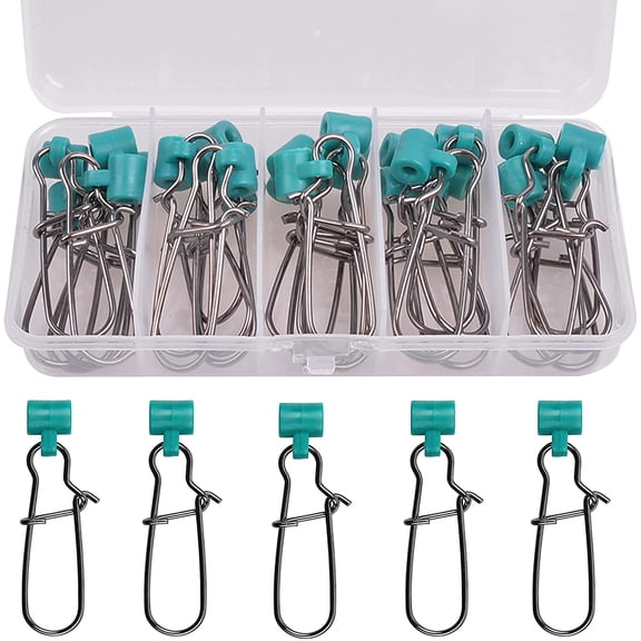 VanRolldex Heavy Duty 25 Piece High Strength Fishing Sinker Slides with Duo Lock Snaps