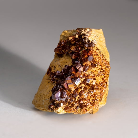 Vanadinite Crystal Cluster on Matrix from Mibladen, Atlas Mountains, Khnifra Province, Morocco