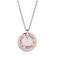 thumbnail image 1 of Vanbelle Diamond Accent Sterling Silver Jewelry Pendant Necklace with Round Brilliant cut two Tone Double Circle Natural Diamond Pendant Necklace with Rose Gold and Silver Plating for Women, 1 of 6