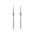 thumbnail image 1 of Vanbelle Sterling Silver Jewelry Knotted Chain Drop Tassel Earrings with Rhodium Plating for Women, 1 of 6