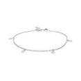 thumbnail image 1 of Vanbelle Sterling Silver Jewelry Open Star & Moon Anklet with Rhodium Plating for Women, 1 of 6