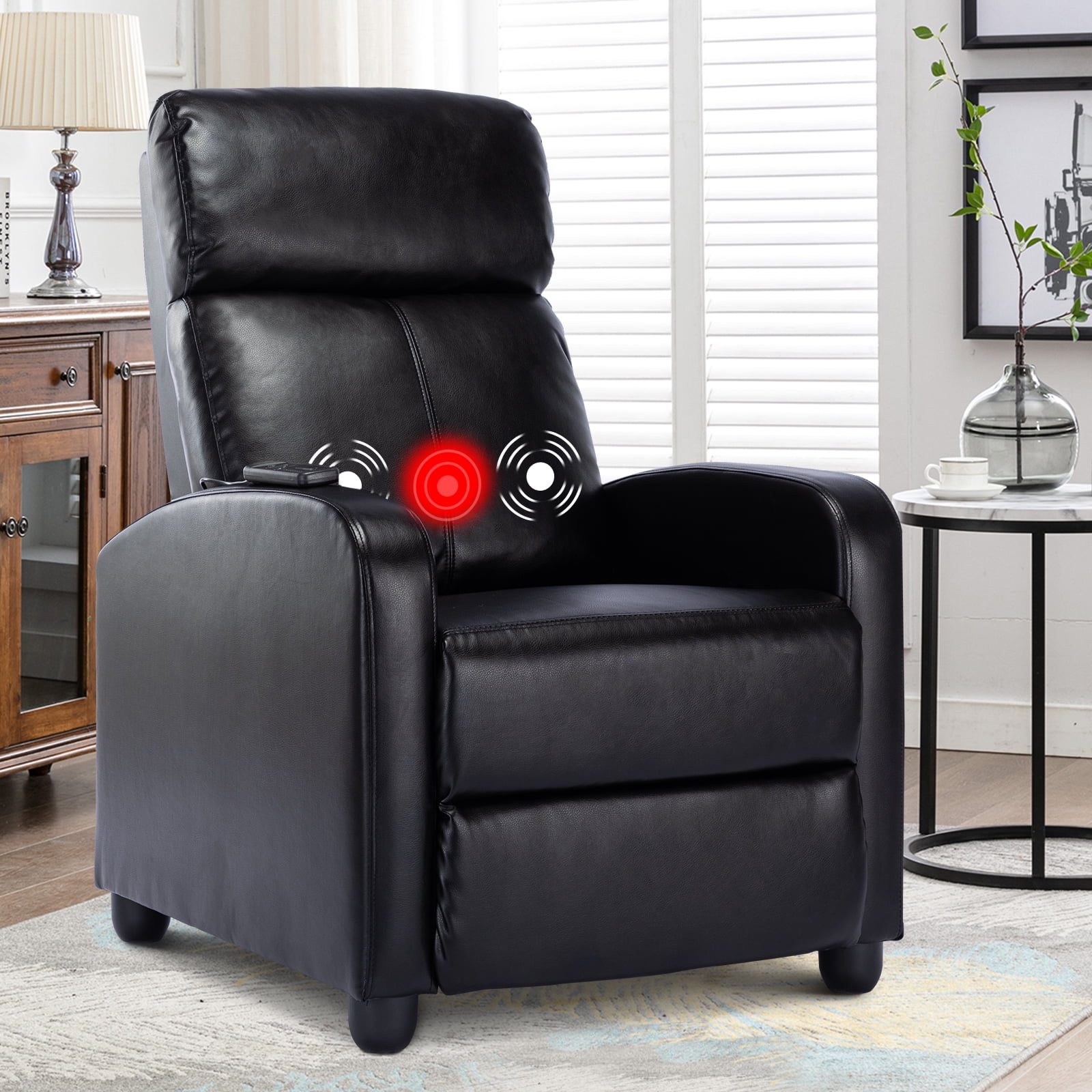 Vanber PU Leather Massage Recliner Chair Winback Recliner Chairs
