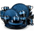 thumbnail image 1 of Vancasso,32-Piece Stoneware Dinnerware Set, Blue Dinner Set, Service for 8, 1 of 7