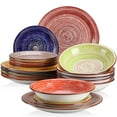 thumbnail image 1 of Vancasso Albero Dinner Plate for 6, Stoneware Dinnerware Plate Set, 18-Piece Multicolour Ceramic, Rustic Chic Style, 1 of 7