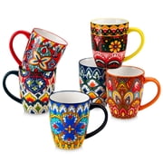 vancasso Ceramic Coffee Mug Set of 6, 16 oz Coffee Cup, Porcelain Tea Cups, Series LUM