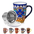 thumbnail image 1 of Vancasso Tea Mug with Infuser and Lid, 18 oz Loose Leaf Tea Cup with Strainer, Ceramic Coffee Mug for Tea, Coffee, Microwave & Dishwasher Safe, 1 of 10
