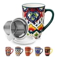 thumbnail image 1 of Vancasso Tea Mug with Infuser and Lid, 18 oz Loose Leaf Tea Cup with Strainer, Ceramic Coffee Mug for Tea, Coffee, Microwave & Dishwasher Safe, Series LUMI, 1 of 10
