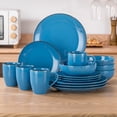 thumbnail image 1 of Vancasso Dinnerware Sets, Stoneware Dinner Set for 4, 16-Piece Series Navia, Dark Blue, 1 of 10