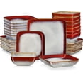 thumbnail image 1 of Vancasso Series Stern, Stoneware Dinnerware Sets, 32 Piece Square Red Dishes, Service for 8, 1 of 7