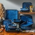 thumbnail image 1 of Vancasso Stoneware Dinnerware Sets, 16 Piece Square Blue Dishes, Service for 4, 1 of 8