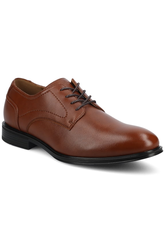 Vance Mens Barclay Comfort Plain Toe Flexible Oxford Dress Shoe, Widths Available