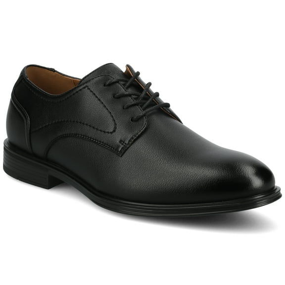Vance Mens Barclay Comfort Plain Toe Flexible Oxford Dress Shoe, Widths Available