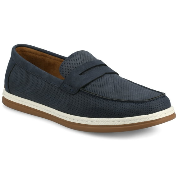Vance Brantley Comfort Casual Slip-on Perforated Flexible Penny Loafer