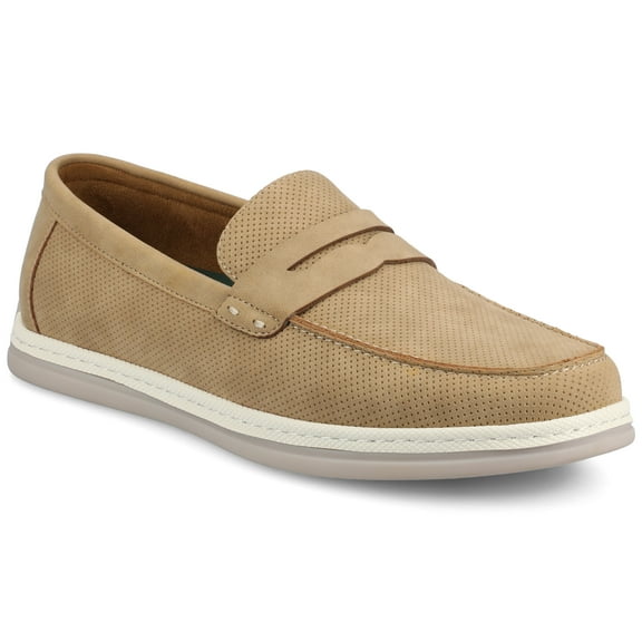 Vance Brantley Comfort Casual Slip-on Perforated Flexible Penny Loafer