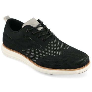 Vance Co. Mens Ezra Wide Width Tru Comfort Foam Knit Wingtip Dress Shoe