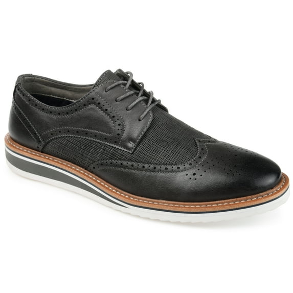 Vance Co. Mens Warrick Tru Comfort Foam Wingtip Lace-up Derby Dress Shoe