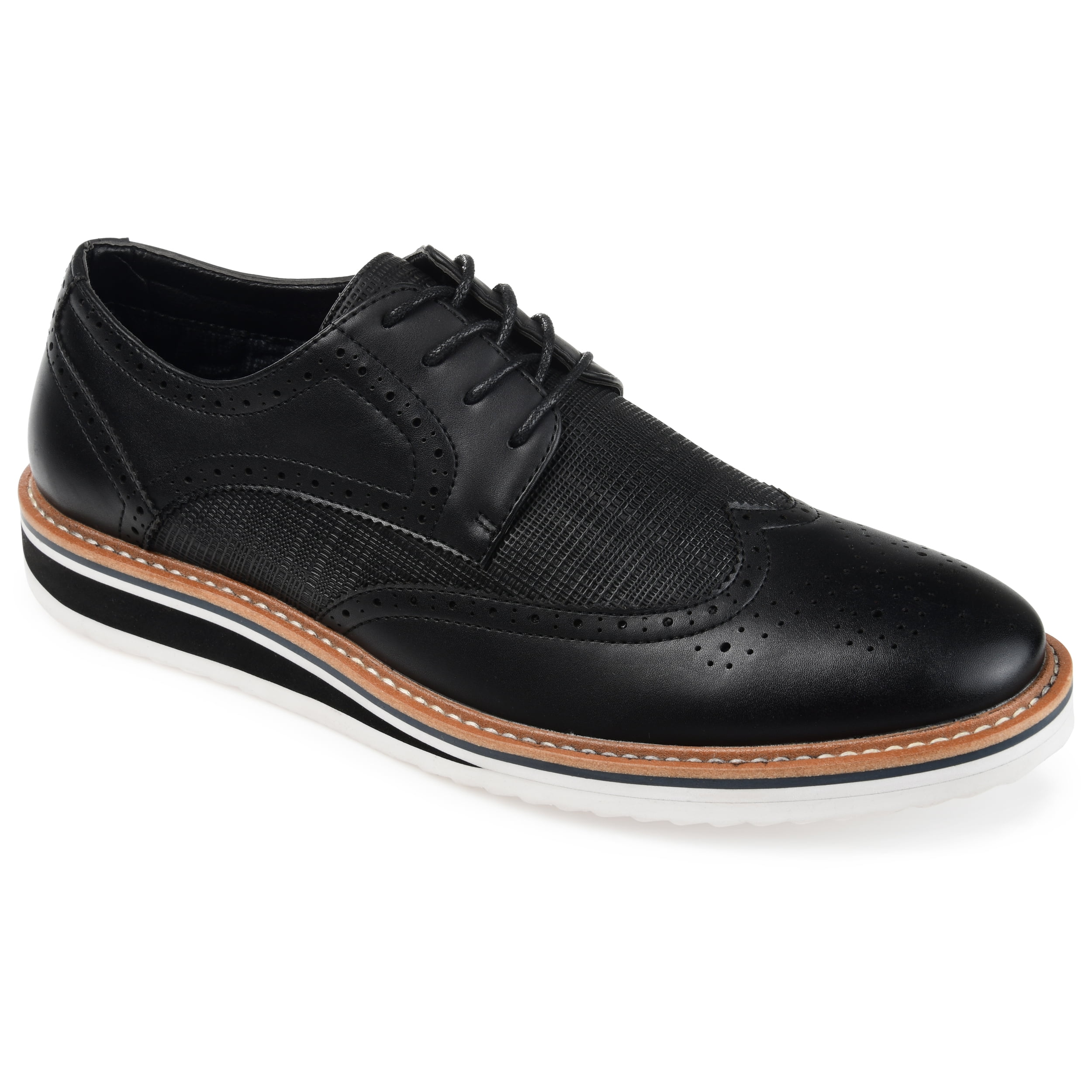 Vance Co. Mens Warrick Tru Comfort Foam Wingtip Lace-up Derby Dress ...