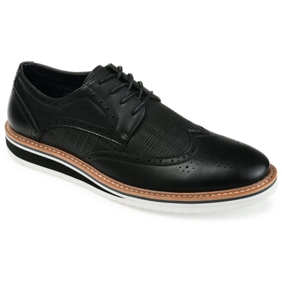Vance Co. Mens Warrick Tru Comfort Foam Wingtip Lace-up Derby Dress Shoe