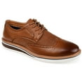 thumbnail image 1 of Vance Co. Mens Warrick Wide Width Tru Comfort Foam Wingtip Lace-up Derby Dress Shoe, 1 of 7