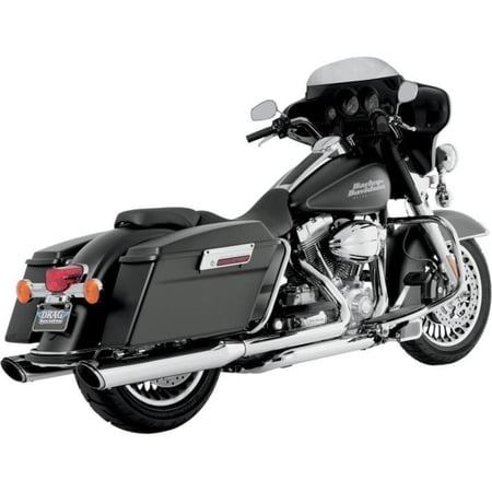 Vance & Hines 16763 Twin Slash Round Slip-Ons - Chrome