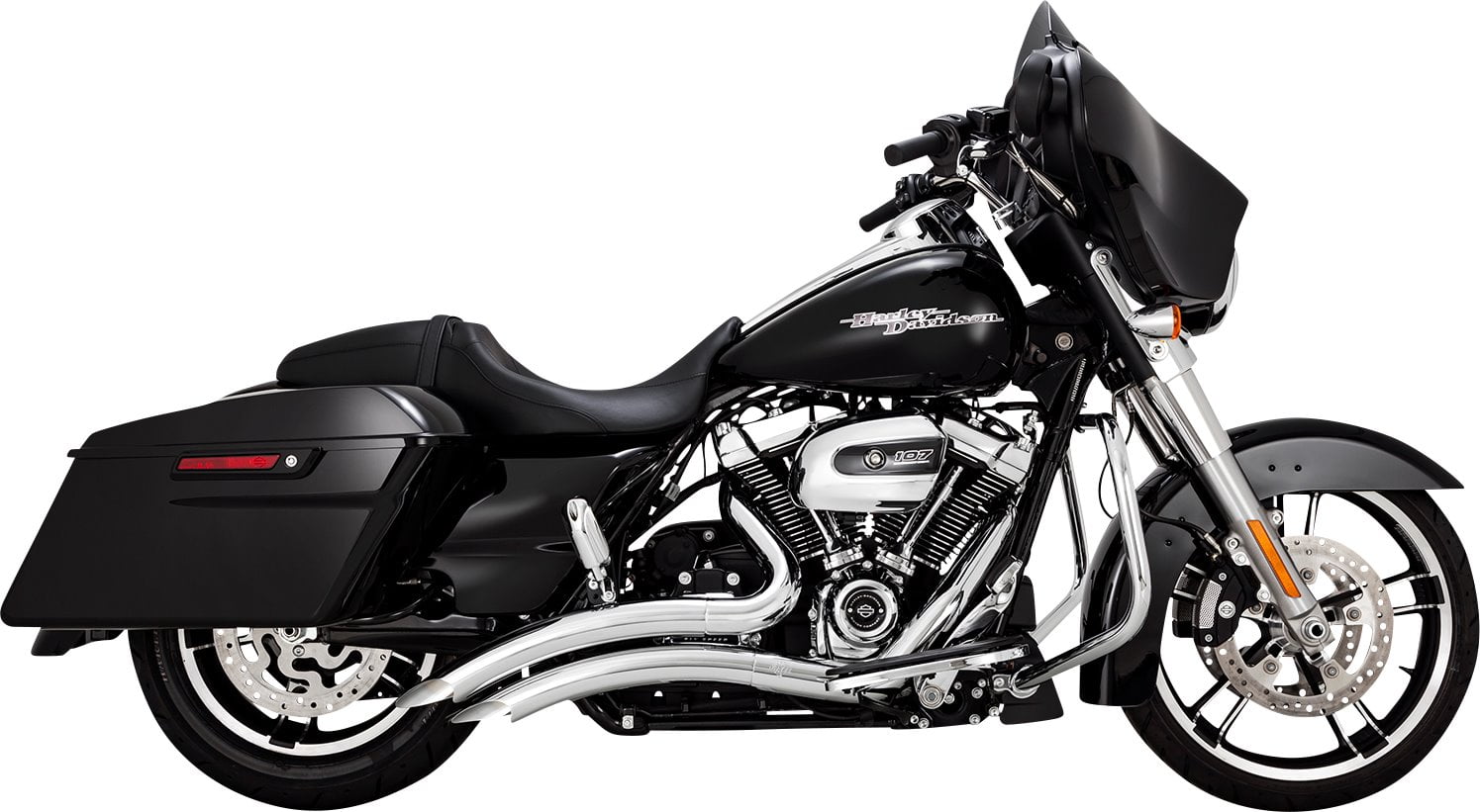 Vance \u0026 Hines Big Radius Chrome Exhaust 2-into-2 System (26373)