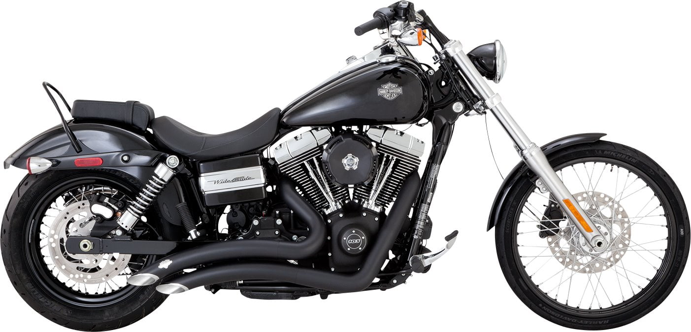 VANCE & HINES BIG RADIUS 2-INTO-1 BLACK EXHAUST 1986-11