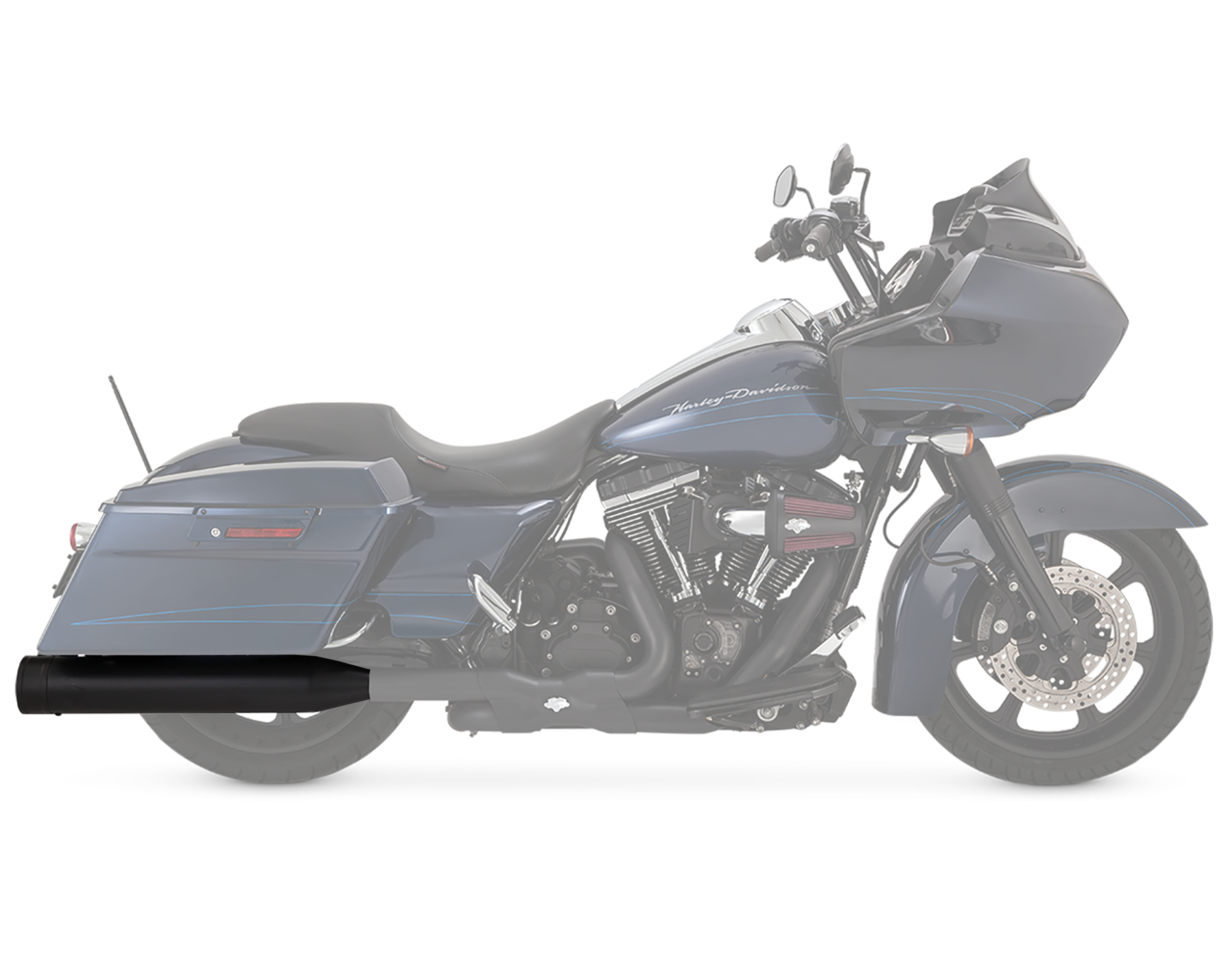 Vance & Hines Oversized 450 Destroyer Black Slip-Ons (46553)