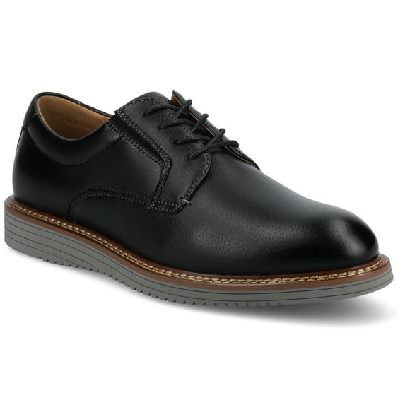 Vance Mens Killian Comfort Plain Toe Casual Flexible Hybrid Dress Shoe, Widths Available