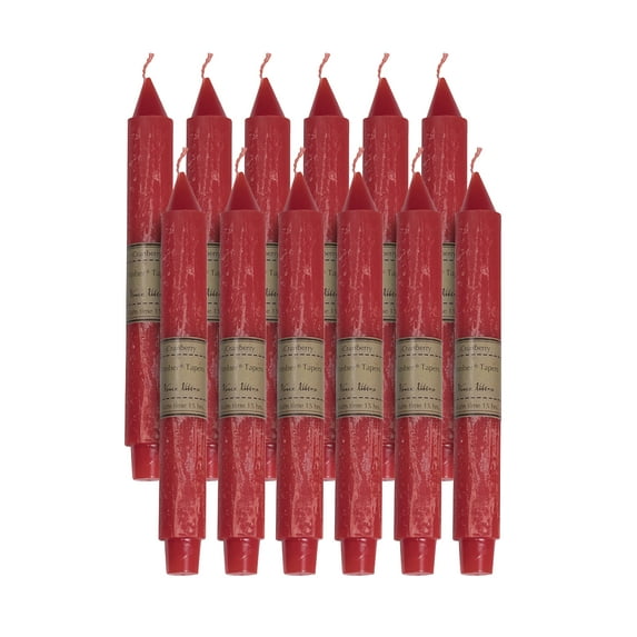 Vance Kitira 10" Cranberry Timber Trunk Taper - Set of 12