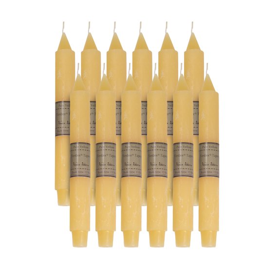 Vance Kitira 10" Pale Yellow Timber Trunk Taper - Set of 12