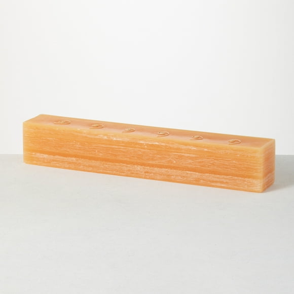 Vance Kitira 22.75" Layered Brick Candle, Yellow ,Scentless, Clean-Burning, Environmental Friendly