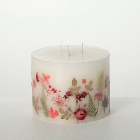 Vance Kitira 4.5" Infused Blooming Blush Pillar Candle