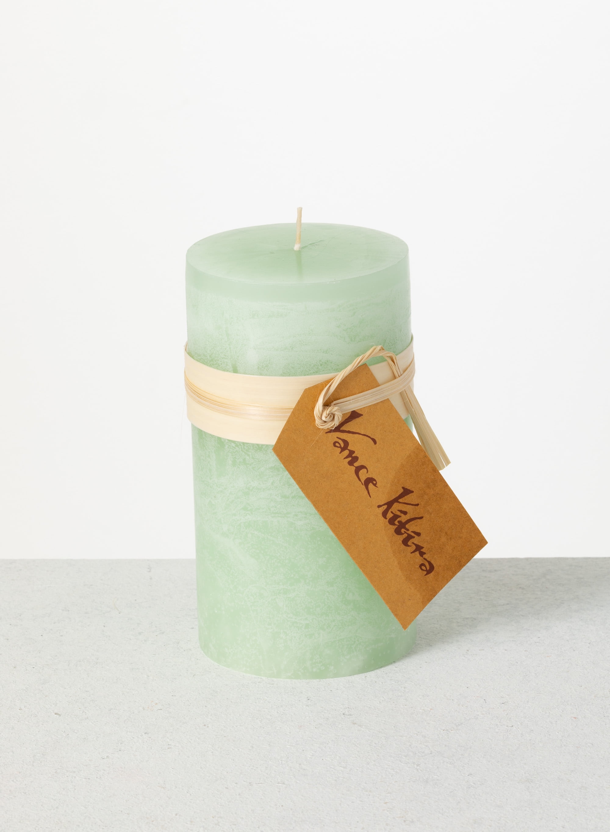 Vance Kitira 6" Aqua Timber Pillar Candle