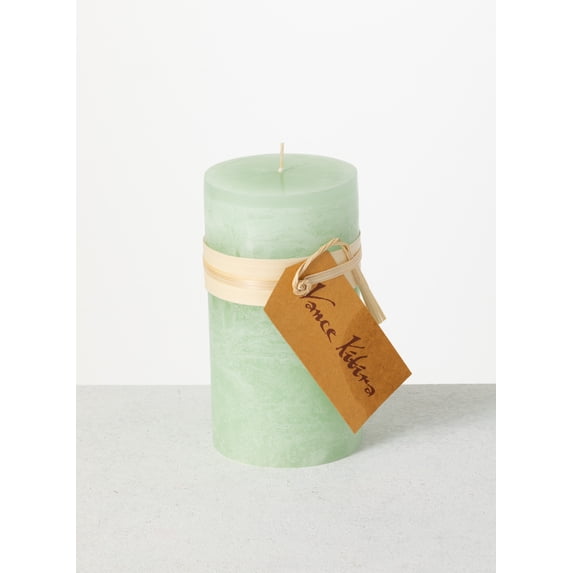 Vance Kitira 6" Aqua Timber Pillar Candle
