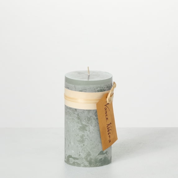 Vance Kitira 6" Sage Timber Pillar Candle