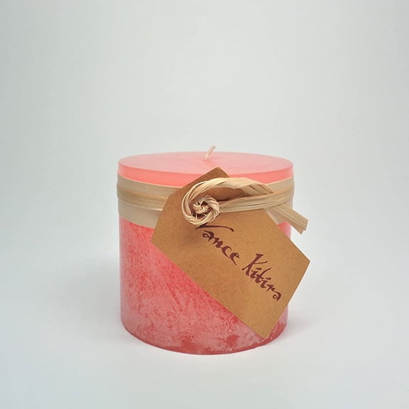 Vance Kitira Coral Pillar Candle, 3.25'' x 3''