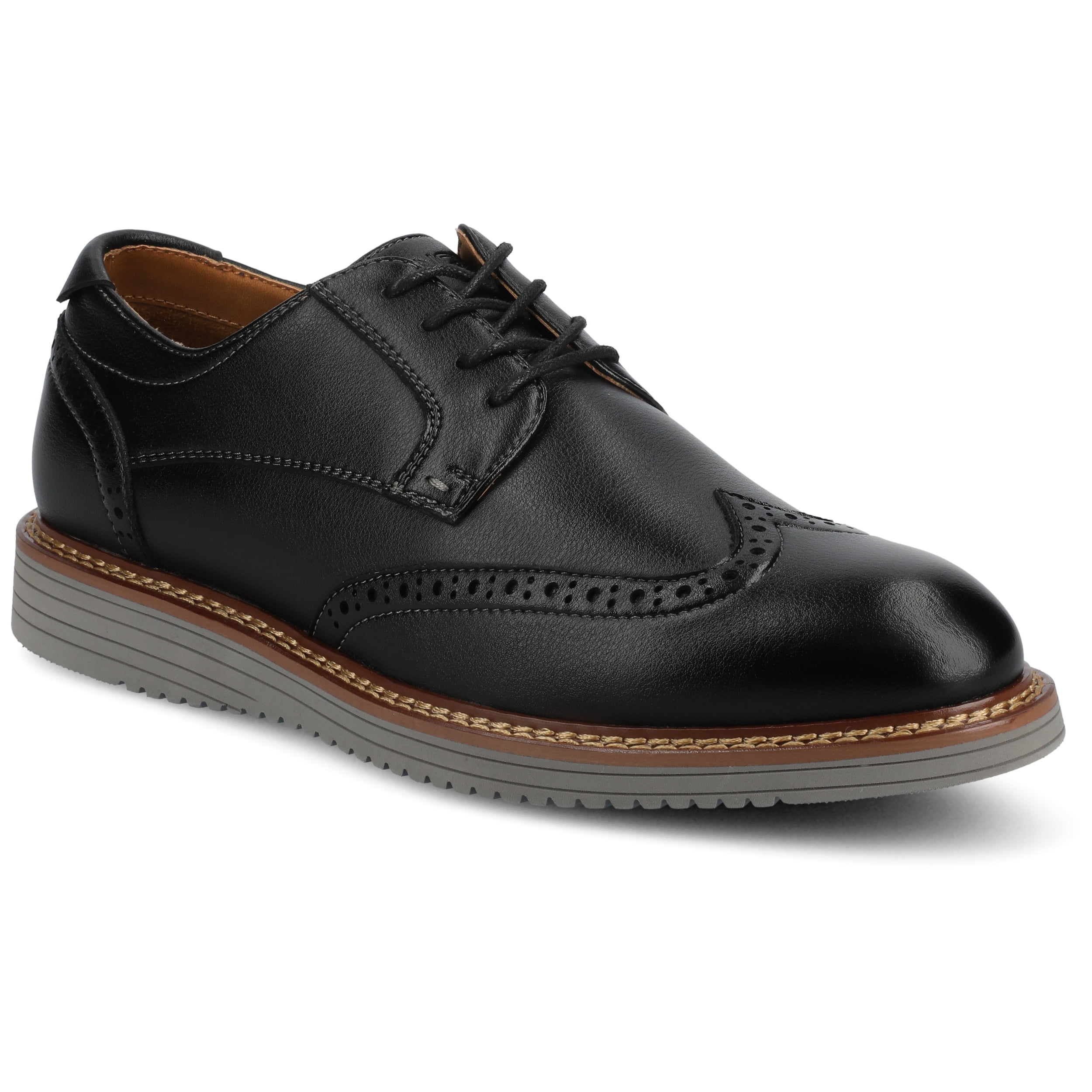 Vance Lorenzo Comfort Wingtip Flexible Casual Hybrid Dress Shoe