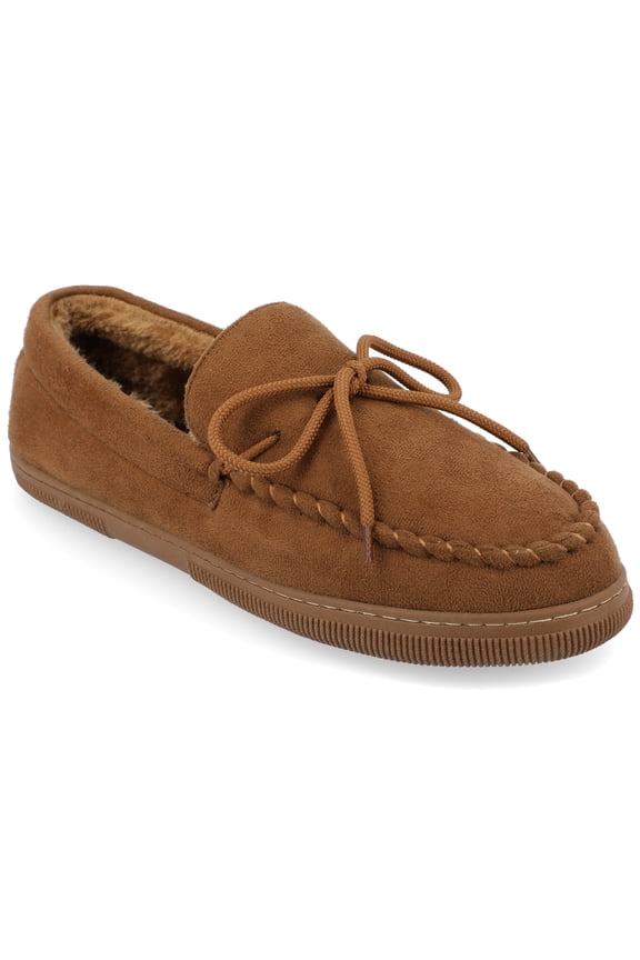 Vance Mens 212M Shearling Slip-on Moccasin Slipper