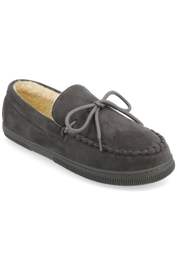 Vance Mens 212M Shearling Slip-on Moccasin Slipper